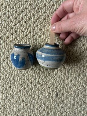 Blue Ceramic Replacement Earbud Covers for Headphones